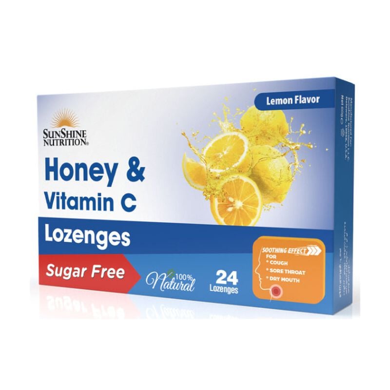 Nutrition Honey & Vitamin C Sugar Free Lozenges Lemon