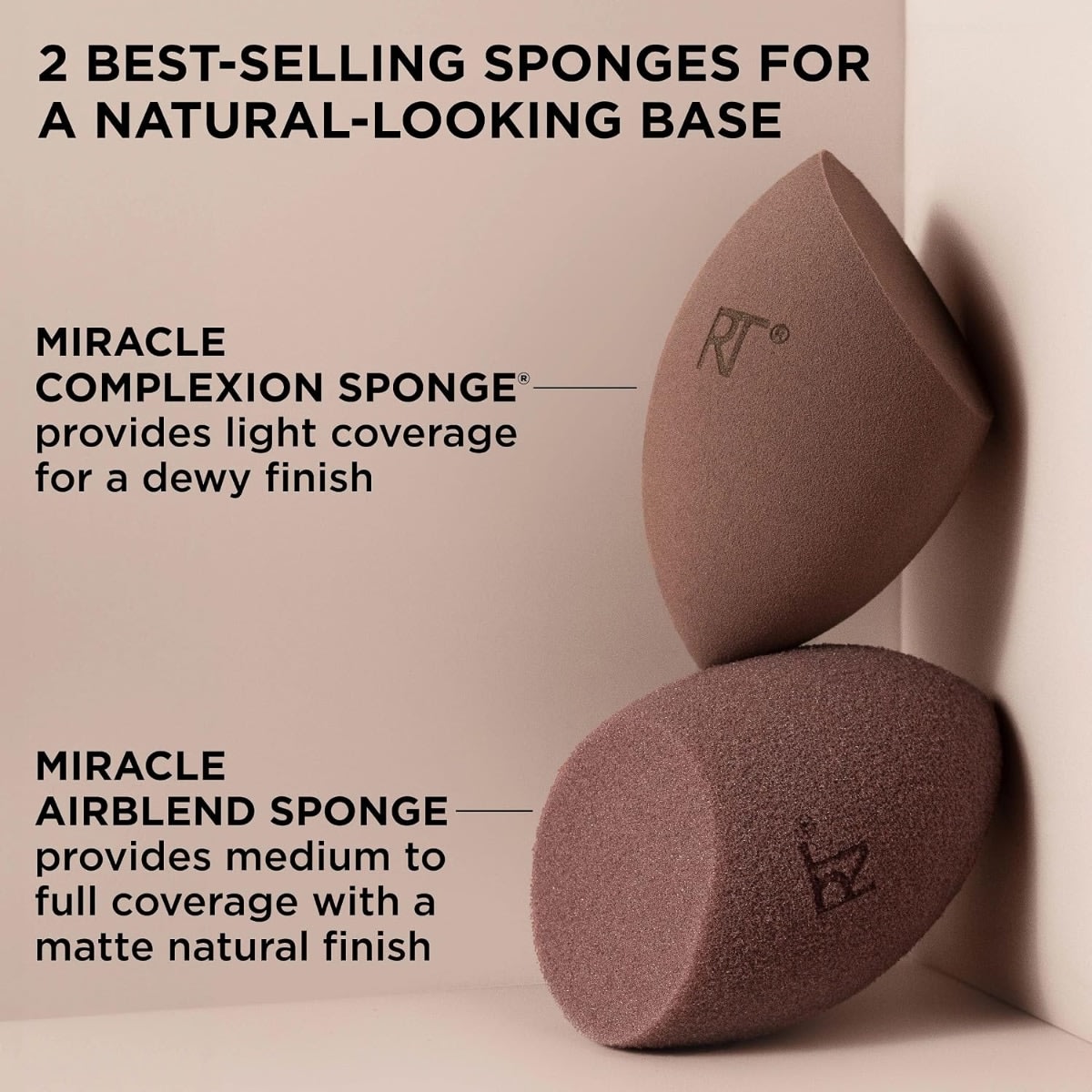 New Nudes 2.0 Bare Finish Sponge Duo, 2 Piece Set