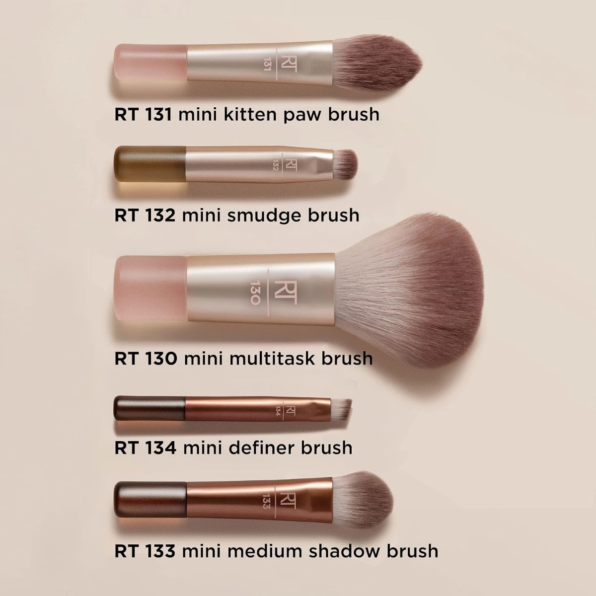New Nudes 2.0 On-the-glow Mini Brush Kit + Mirrored Compact, 6 Piece Set