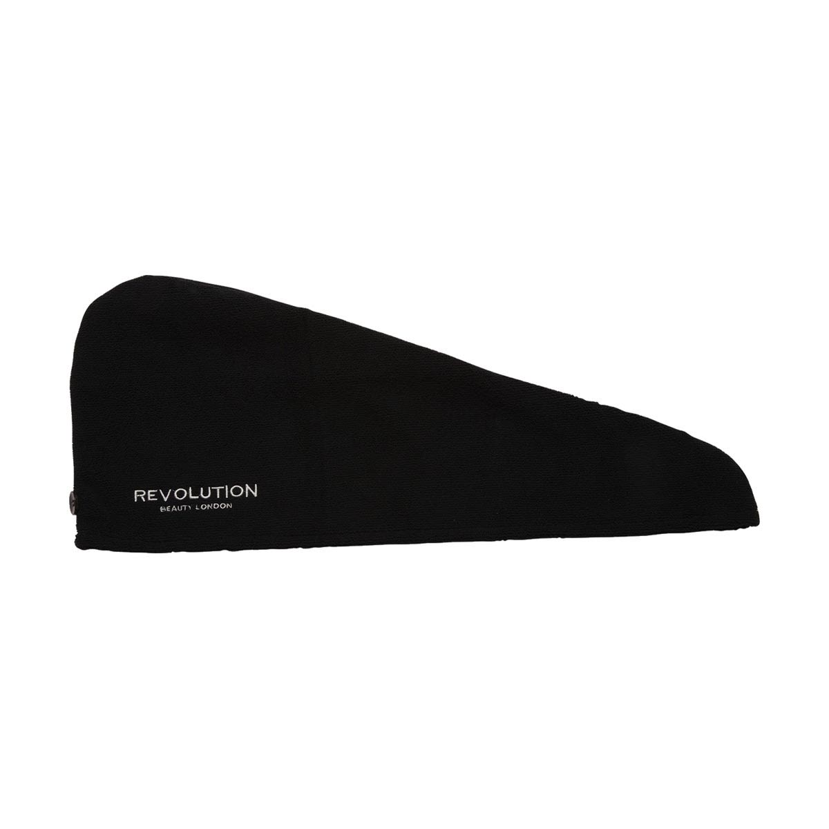 2pk Plain Microfibre Hair Wraps Black White