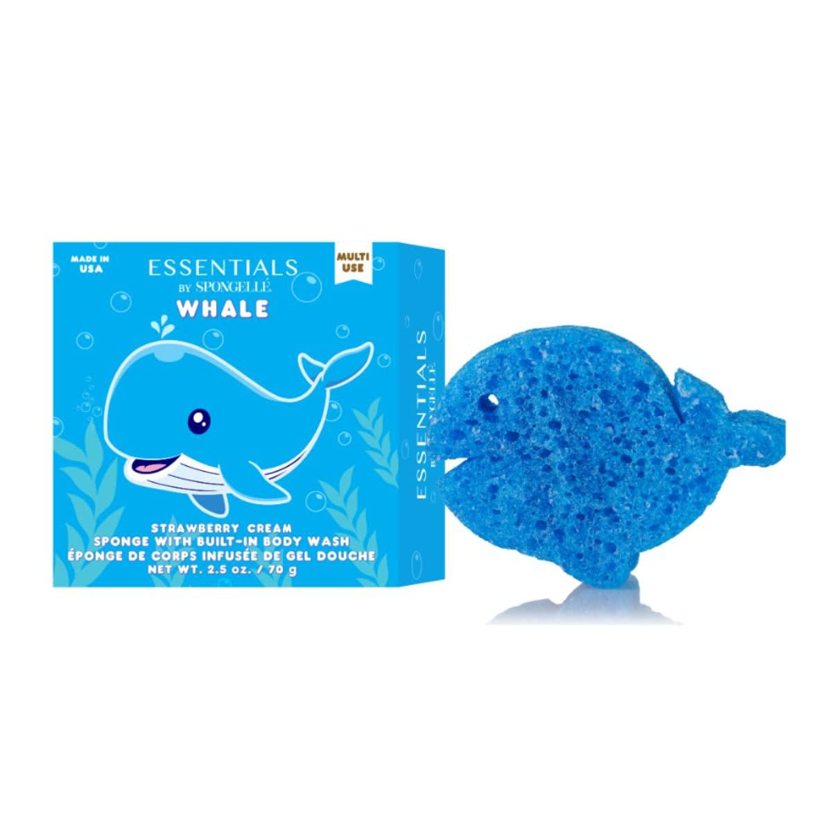 Essentials Strawberry Cream Whale Body Wash Infused Buffer (multi Use)