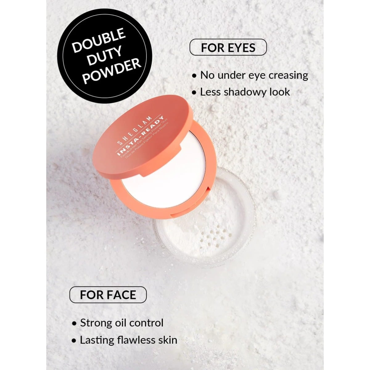 Sheglam Insta-ready Face & Under Eye Setting Powder Duo Translucent