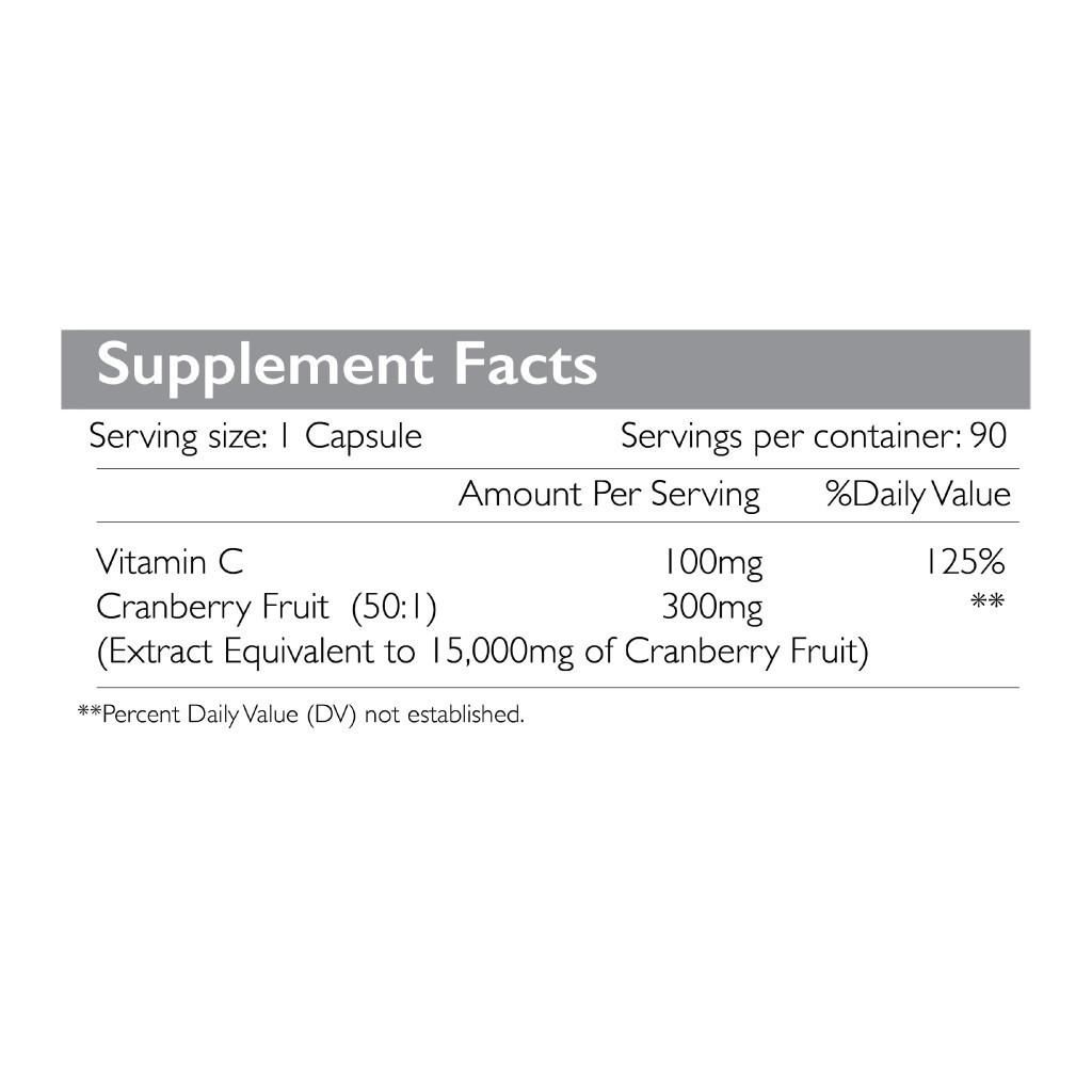 Cranberry With Vitamin C, Urinary Tract & Immune Support Supplement