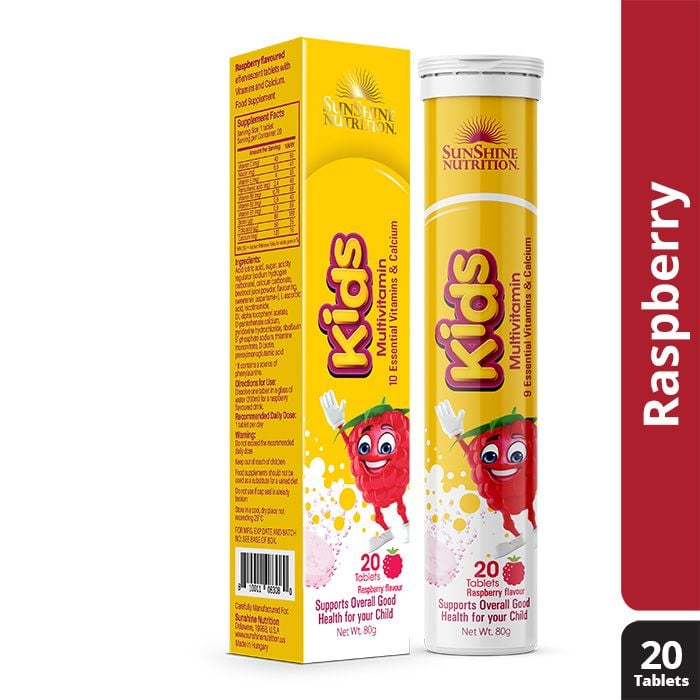 Nutrition Kids Multivitamin Raspberry Flavor Effervescent Tablets
