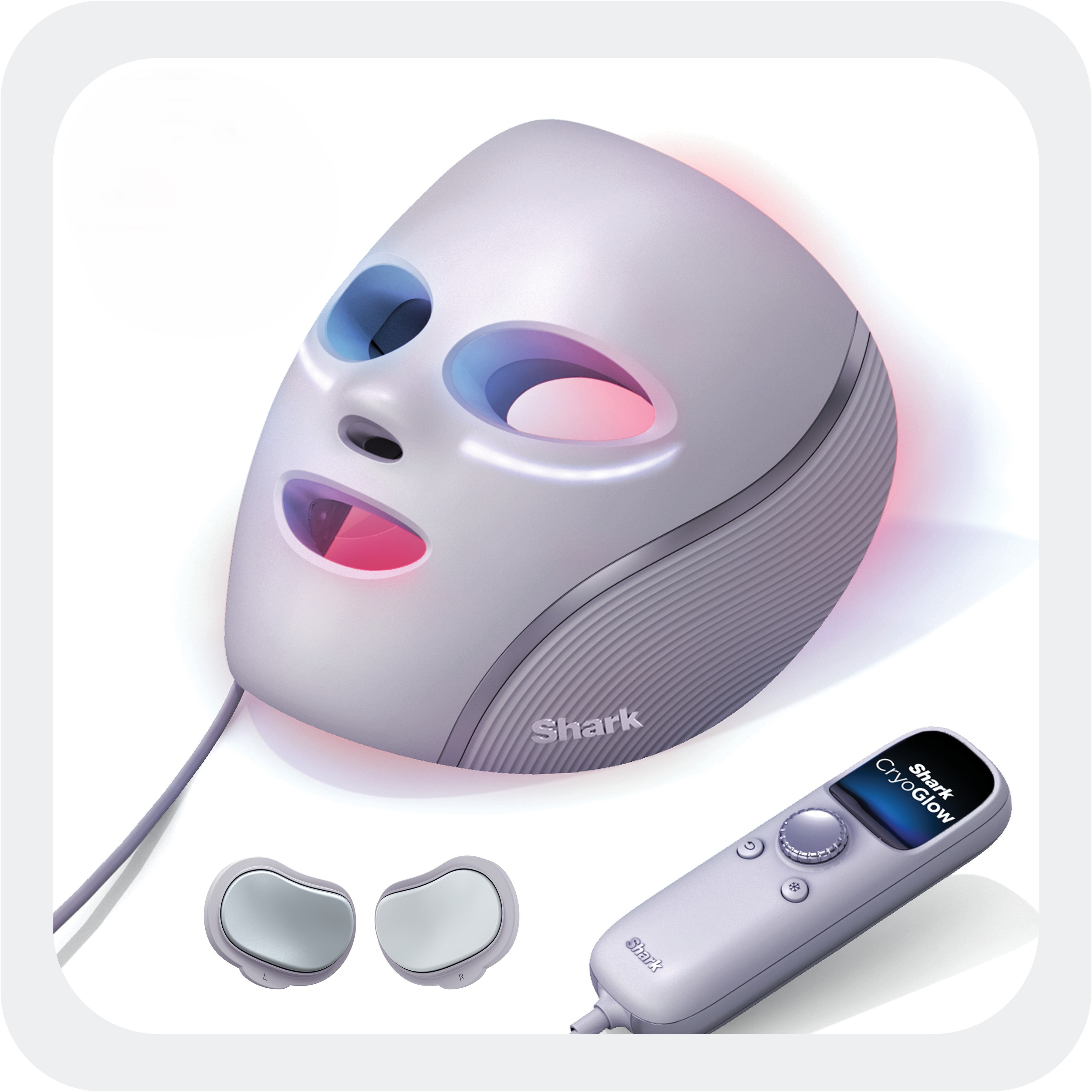 Cryoglow Under Eye Cooling & Led Anti-ageing & Blemish Repair Mask,lilac Chill, Fw312mepl, 2 Years Warranty