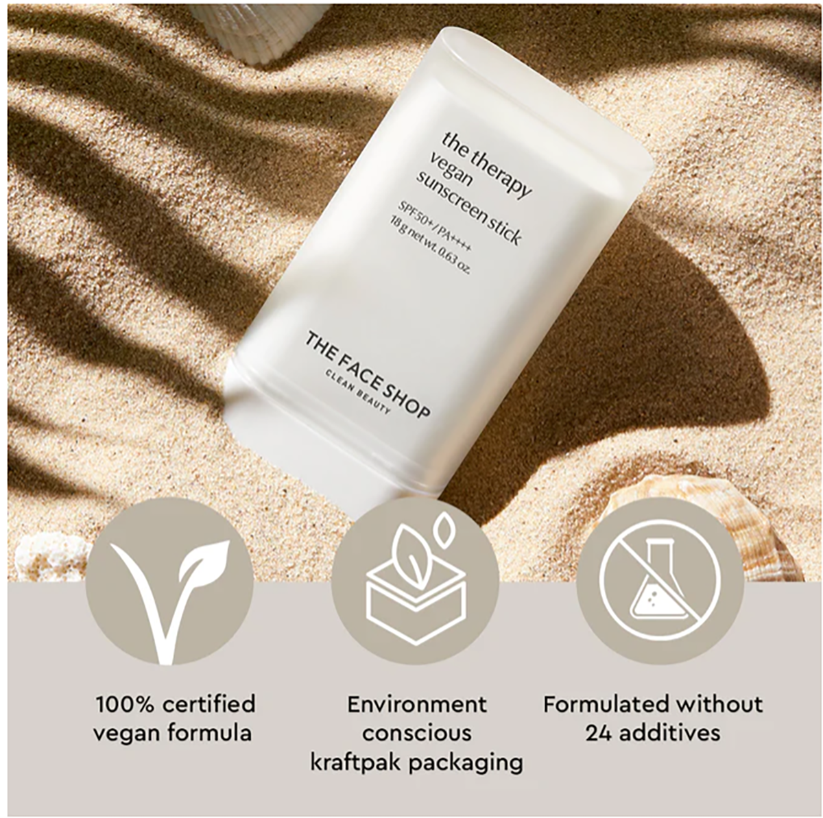 The Therapy Vegan Sunscreen Stick Spf50+ Pa++++