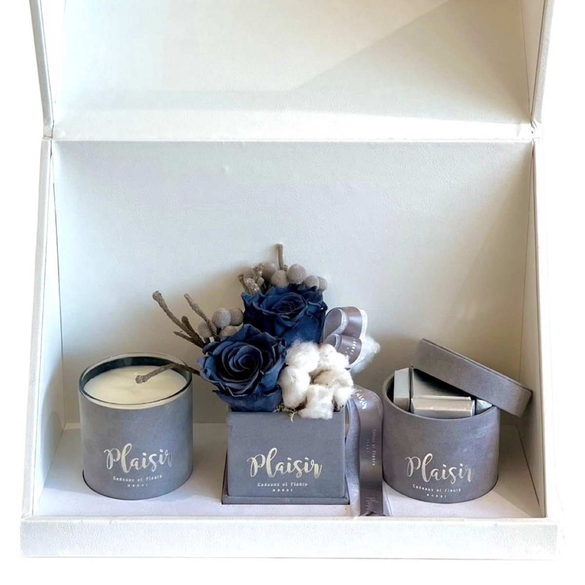 Trio Box - Double Infinity, Chocolates, Candle