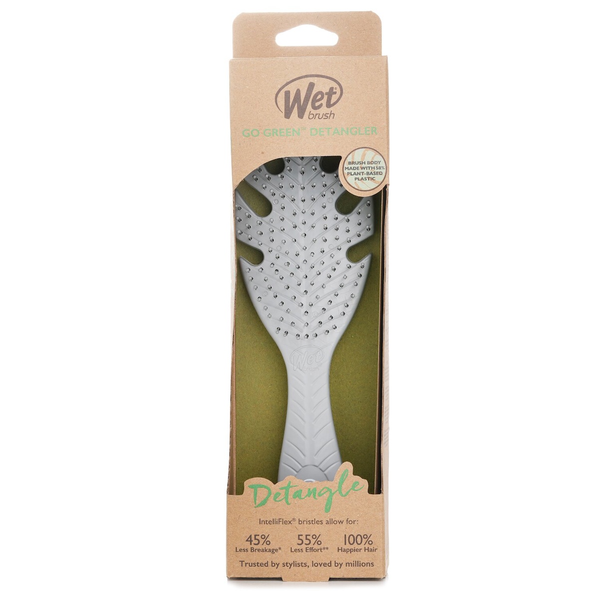 Go Green Detangler Grey Hair Brush
