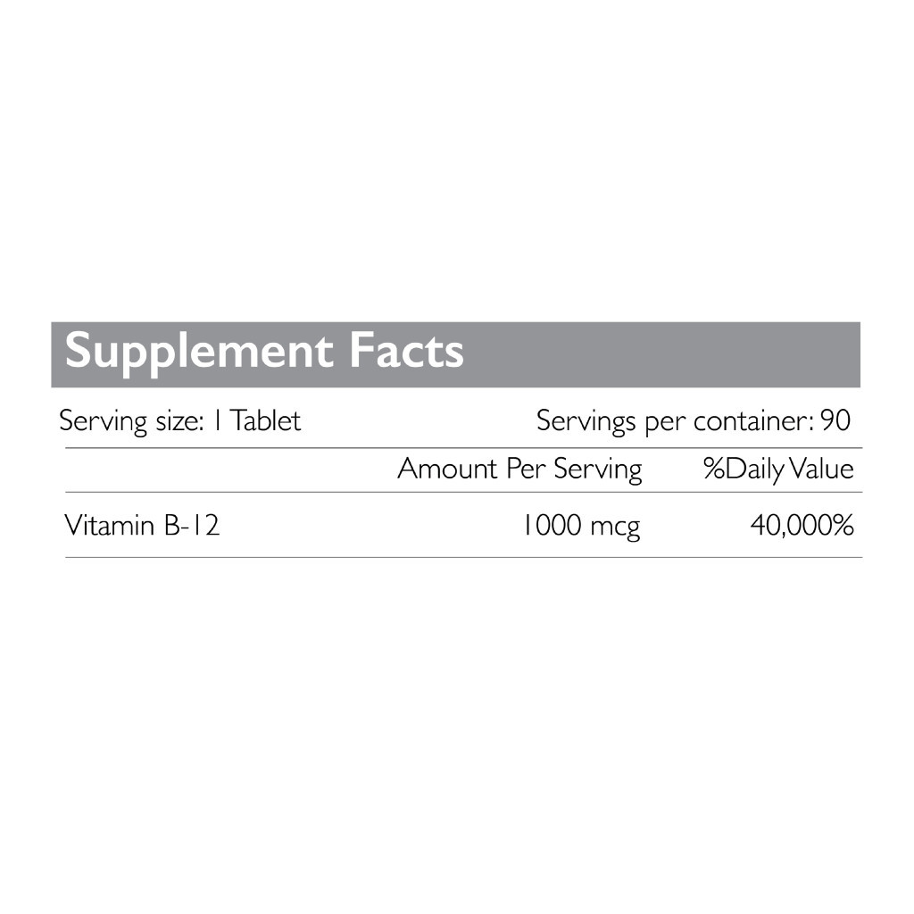 Vitamin B12 1000mcg, Supports Healthy Nerves, Energy Metabolism