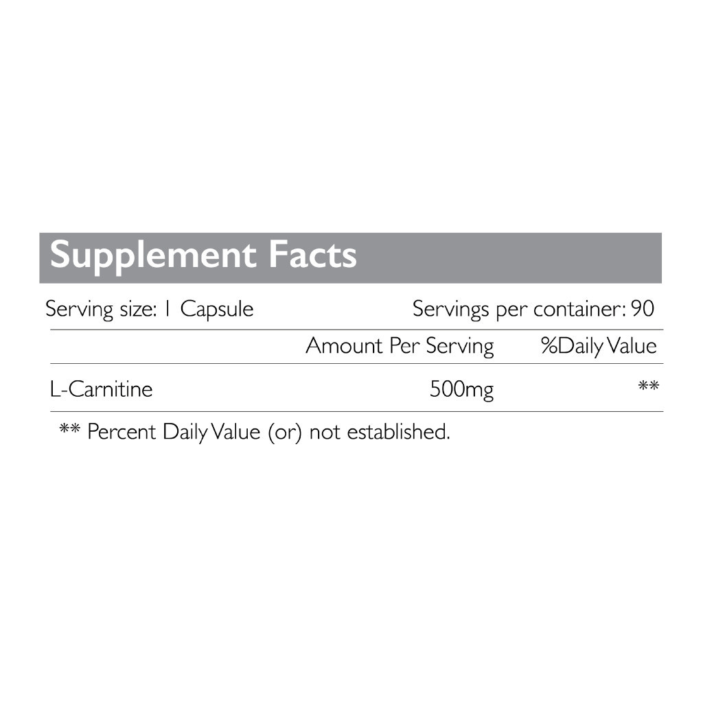 L-carnitine 500mg, Fat Metabolism, Energy Booster & Weight Management Support