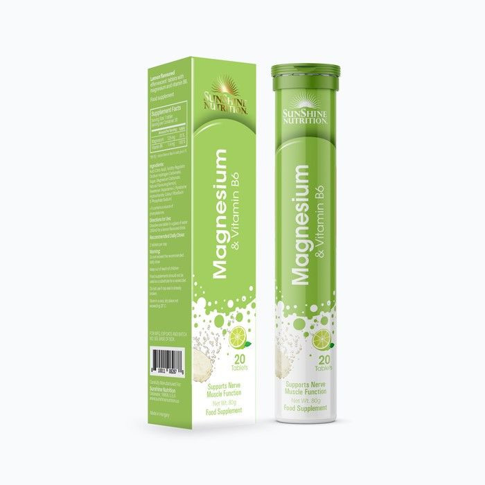 Nutrition Magnesium + Vitamin B6 Effervescent Tablets Lemon Flavor