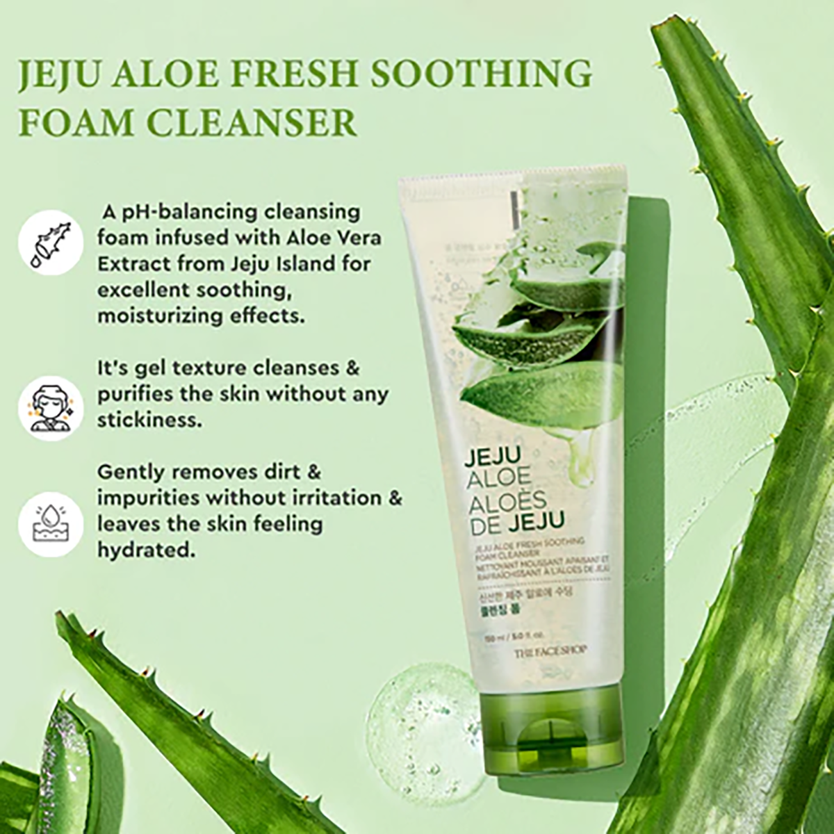 Jeju Aloe Fresh Soothing Foam Cleanser