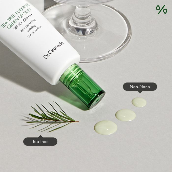 Tea Tree Purifine Green Up Sun (spf50+) Calming Sunscreen And Makeup Base