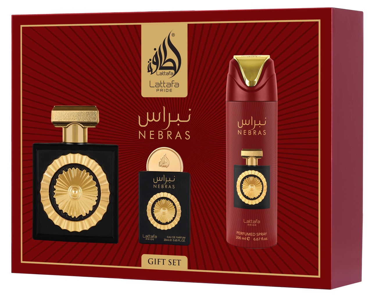 Lattafa Pride Nebras 3pcs Gift Set