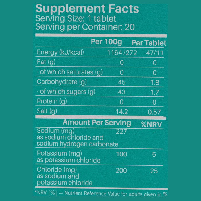 Nutrition Electrolyte Effervescent Orange Tablets