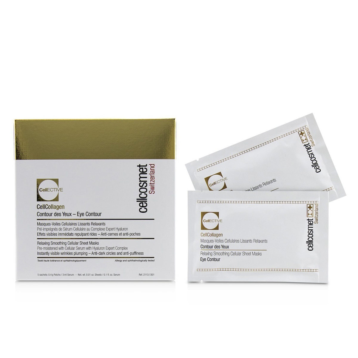 Cellcosmet Cellective Cellcollagen Eye Contour Relaxing Smoothing Cellular Sheet Masks